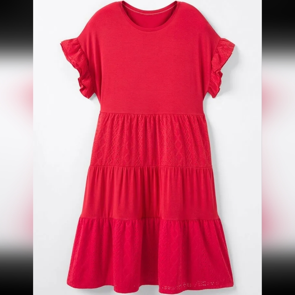 Matilda Jane Bellewood Knit & Eyelet Dress Size small